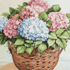 Blooming Hydrangeas and Roses Diamond Painting