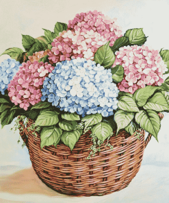 Blooming Hydrangeas and Roses Diamond Painting