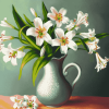 Blossoming Lilies in Jug Diamond Painting