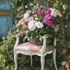 Blossoming Roses Chair Diamond Painting