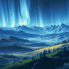 Blue Aurora Landscape Diamond Painting