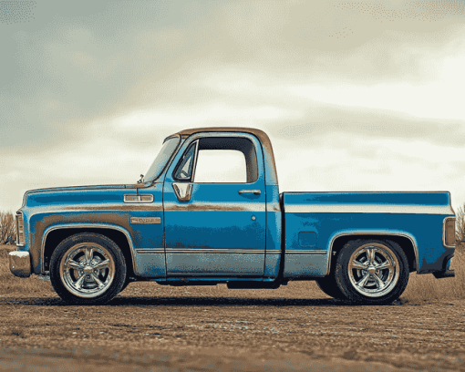 Blue C10 Chevy Truck Diamond Painting