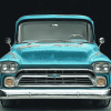 Blue Chevy Apache Enthusiast Diamond Painting