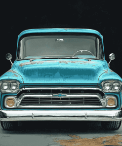 Blue Chevy Apache Enthusiast Diamond Painting