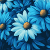 Blue Daisies Flower Diamond Painting