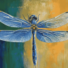 Blue Dragonfly Insect Diamond Painting