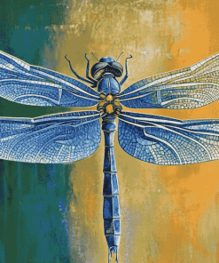 Blue Dragonfly Insect Diamond Painting