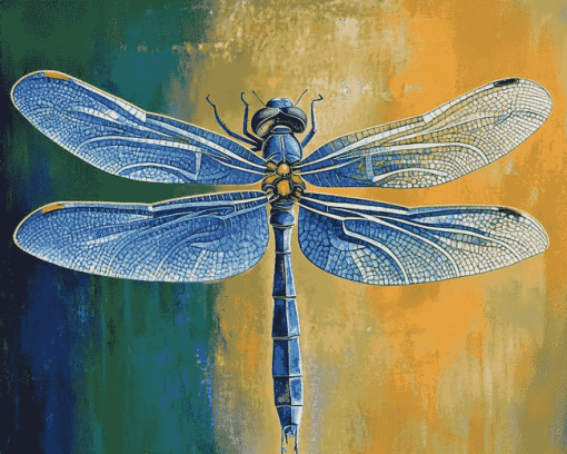 Blue Dragonfly Insect Diamond Painting