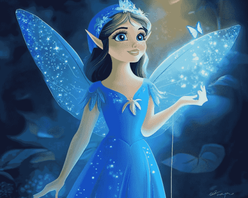 Blue Fairy Disney Fantasy Diamond Painting