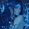 Blue Fantasy Girl Diamond Painting