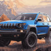 Blue Jeep Cherokee Adventure Diamond Painting