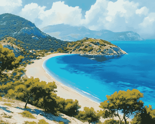 Blue Lagoon Beaches Dream Diamond Painting