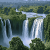 Blue Nile Waterfall Scenery Diamond Painting