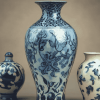 Blue Pottery Vases Diamond Painting