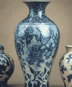 Blue Pottery Vases Diamond Painting