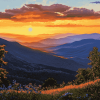 Blue Ridge Mountains Sunset Diamond Painting