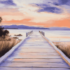 Boardwalk Sunset Over Tasmania Diamond Painting