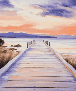 Boardwalk Sunset Over Tasmania Diamond Painting