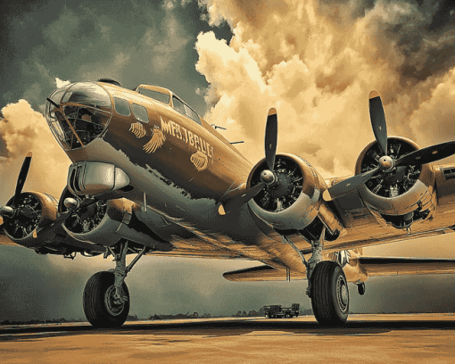 Boeing Memphis Belle B17 Aircraft Diamond Painting