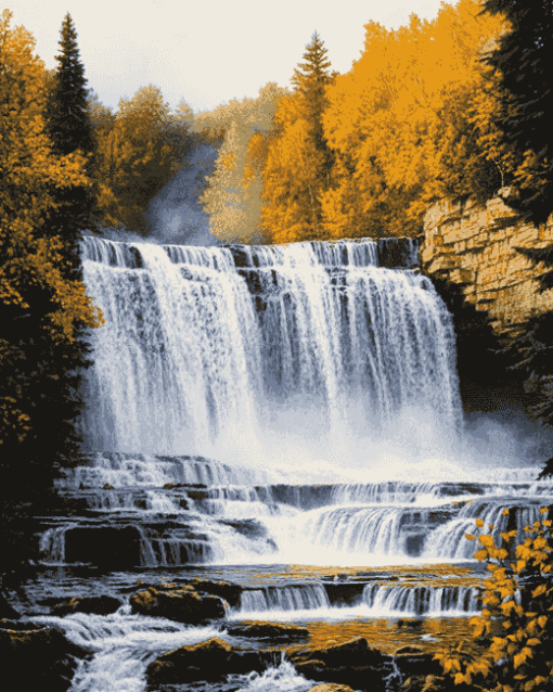 Bond Michigan Waterfall Diamond Painting