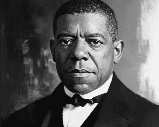 Booker Washington Monochrome Diamond Painting