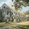 Boone Hall Plantation Landscape Diamond Painting