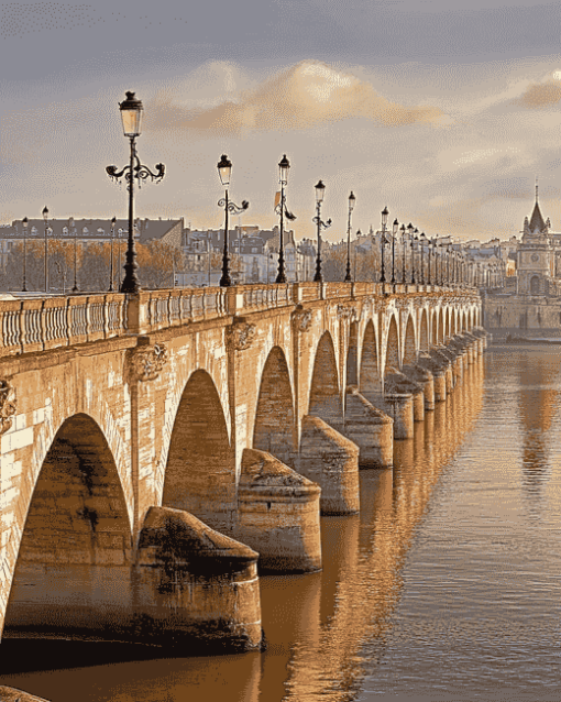 Bordeaux Pont De Pierre France Diamond Painting