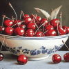 Bountiful Cherry Bowl Diamond Painting