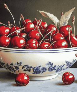 Bountiful Cherry Bowl Diamond Painting