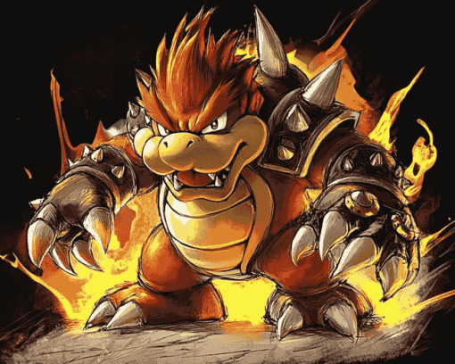 Bowser Cartoon Diamond Painting