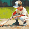 Boys Playing Baseball Diamond Painting