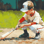 Boys Playing Baseball Diamond Painting