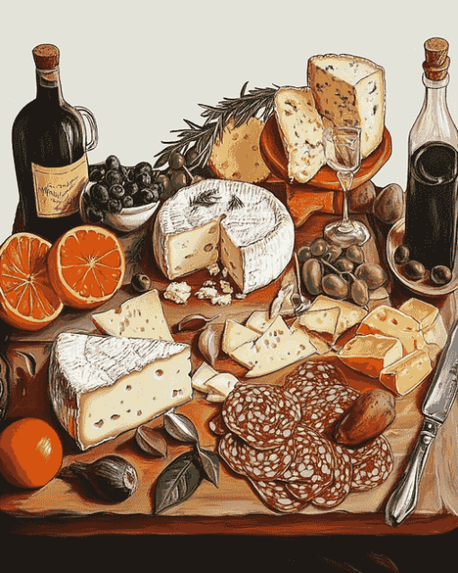 Breakfast Cheese Board Diamond Painting