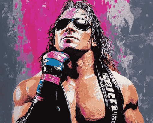 Bret Hart Famous Wrestler Diamond Painting