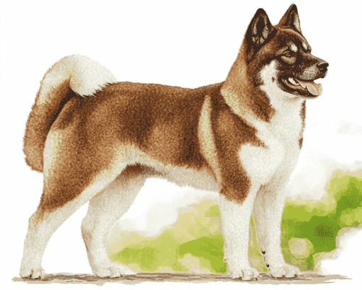 Brown Akita Puppy Diamond Painting