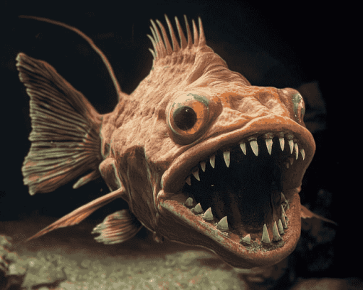 Brown Anglerfish Diamond Painting