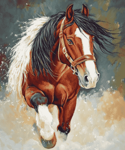 Brown Clydesdale Horse Diamond Painting