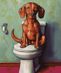 Brown Dog Cartoon Diamond Painting