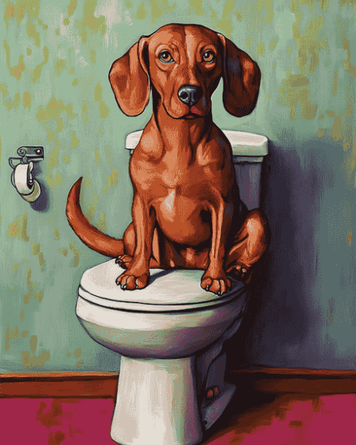 Brown Dog Cartoon Diamond Painting