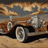 Brown Duesenberg Car Diamond Painting