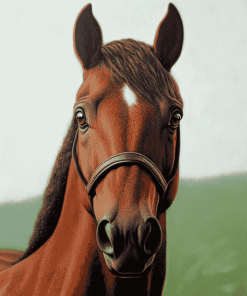 Brown Horse Portrait Diamond Painting