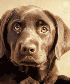 Brown Labrador Puppy Diamond Painting