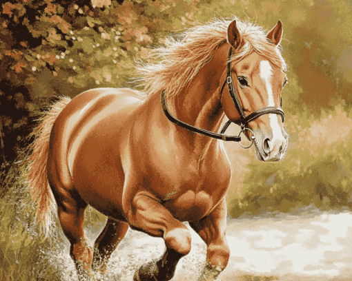 Brown Welsh Pony Horse Diamond Painting