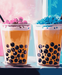 Bubble Tea Inspired Diamond Painting