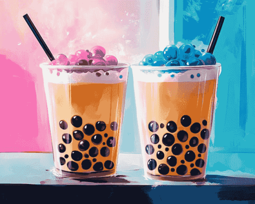 Bubble Tea Inspired Diamond Painting