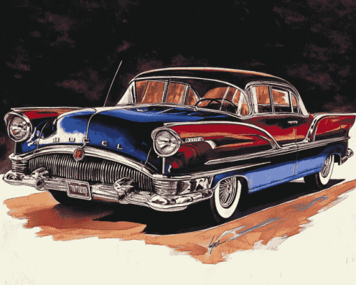 Buick Engine Car Diamond Painting