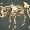 Bull Skeleton Skull Diamond Painting