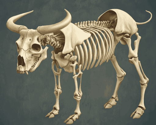 Bull Skeleton Skull Diamond Painting