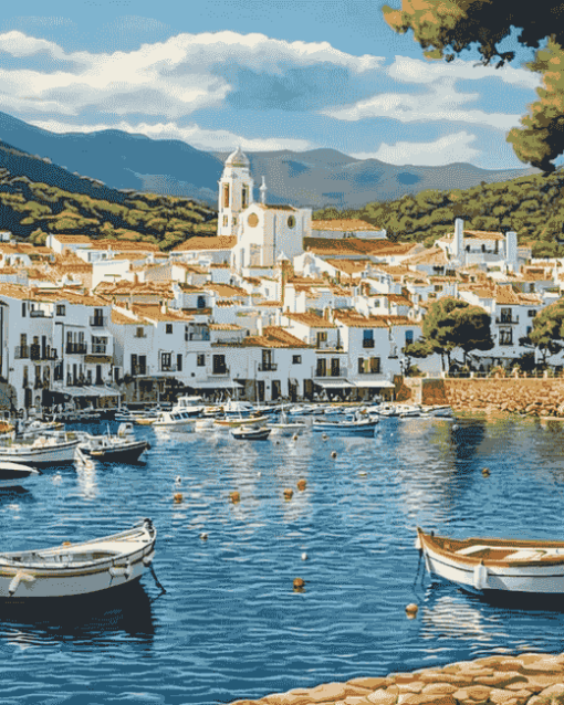 Cadaques Scenic Port Diamond Painting