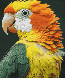 Caique Parrot Colorful Diamond Painting